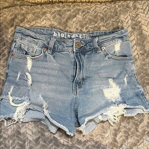 Distressed Denim Shorts